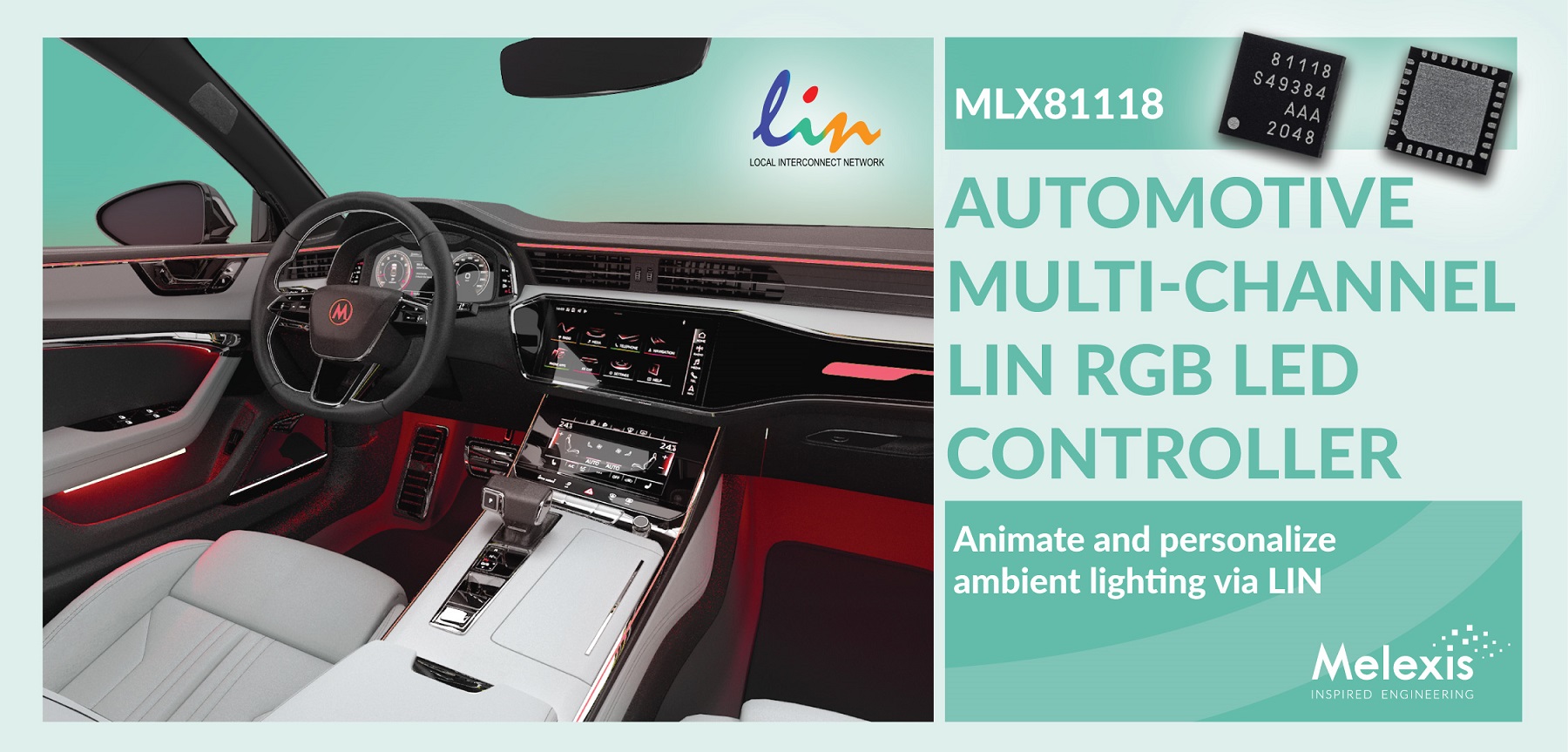 Melexis Ƴͨ LIN RGB LED ˮƽȫ¸߶