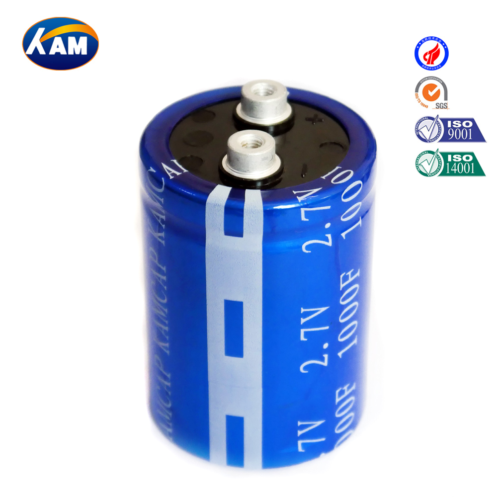 KAMCAP品牌厂家直销2.7V1000F超级电容器法拉电容器
