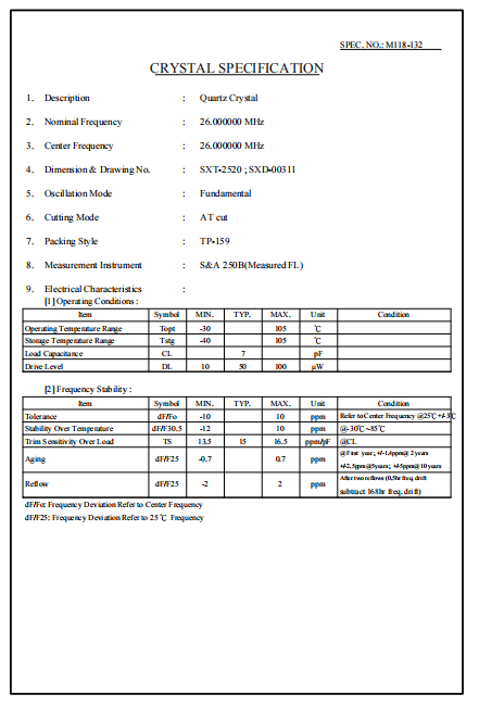 SIWARDϣXTL5A1100-M118-132̨ϣ26MHZ